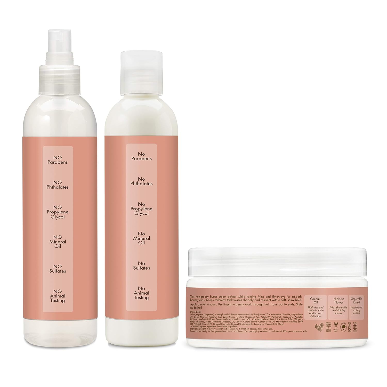 SheaMoisture Kids Shampoo, Detangler and Cream For Moisture and Shine Coconut and Hibiscus Sulfate Free Kids Shampoo and Conditioner, 3.0 Count, White - Image 6